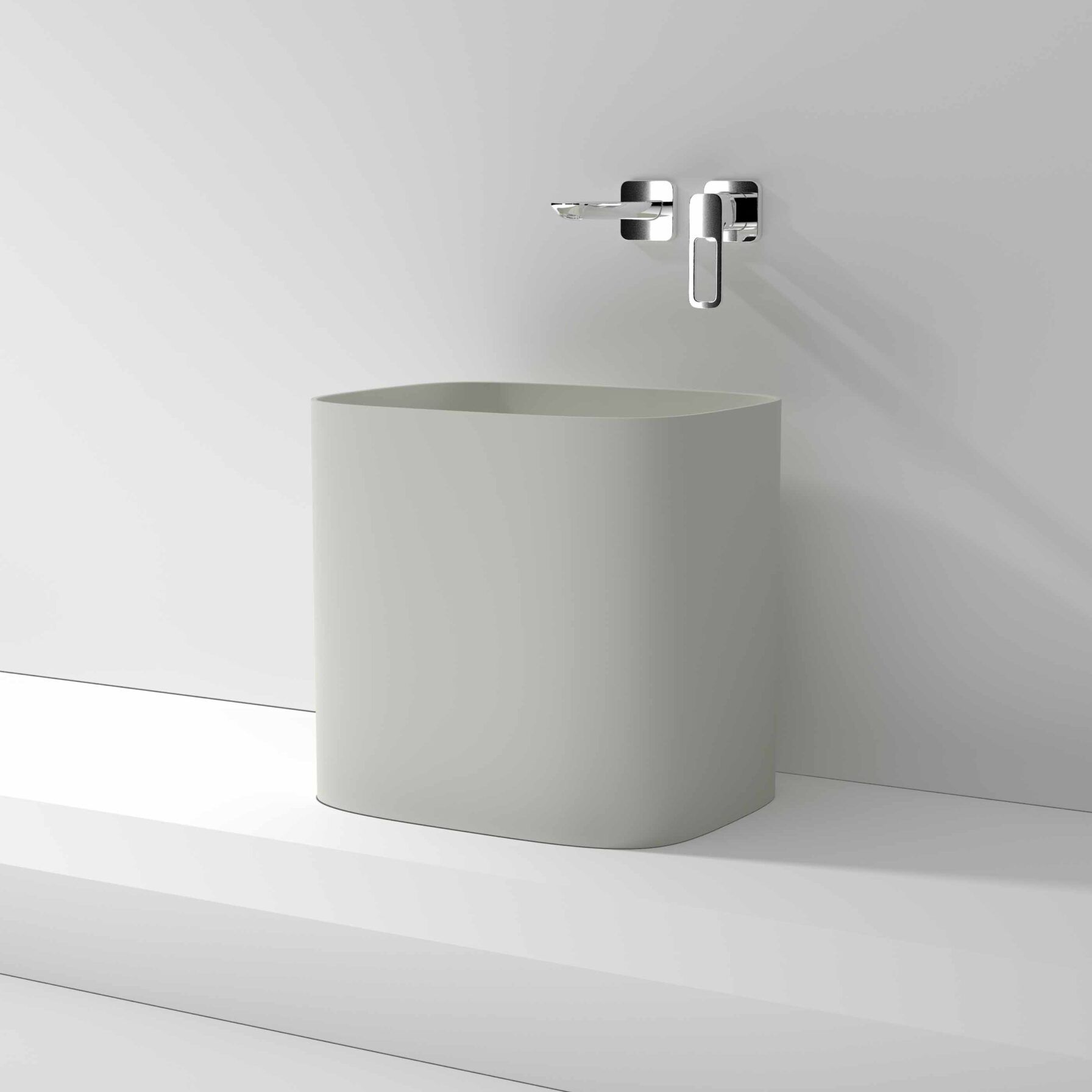  Chậu lavabo solid surface CUBE 01 