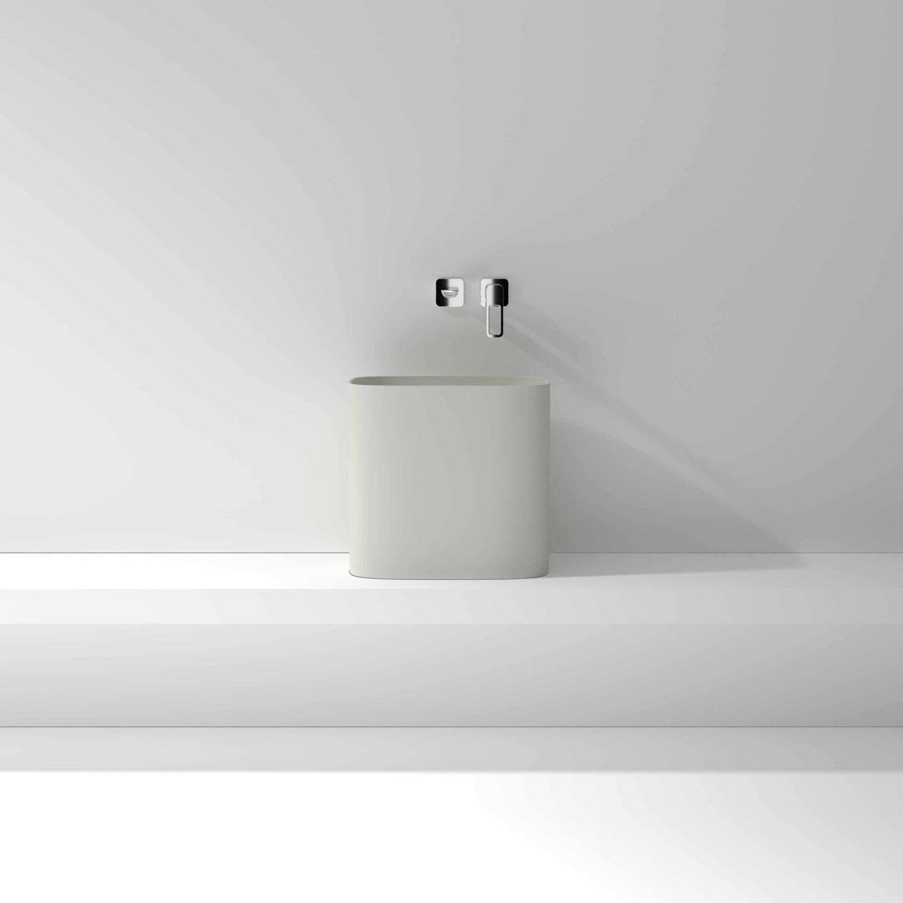 Chậu lavabo solid surface CUBE 01 