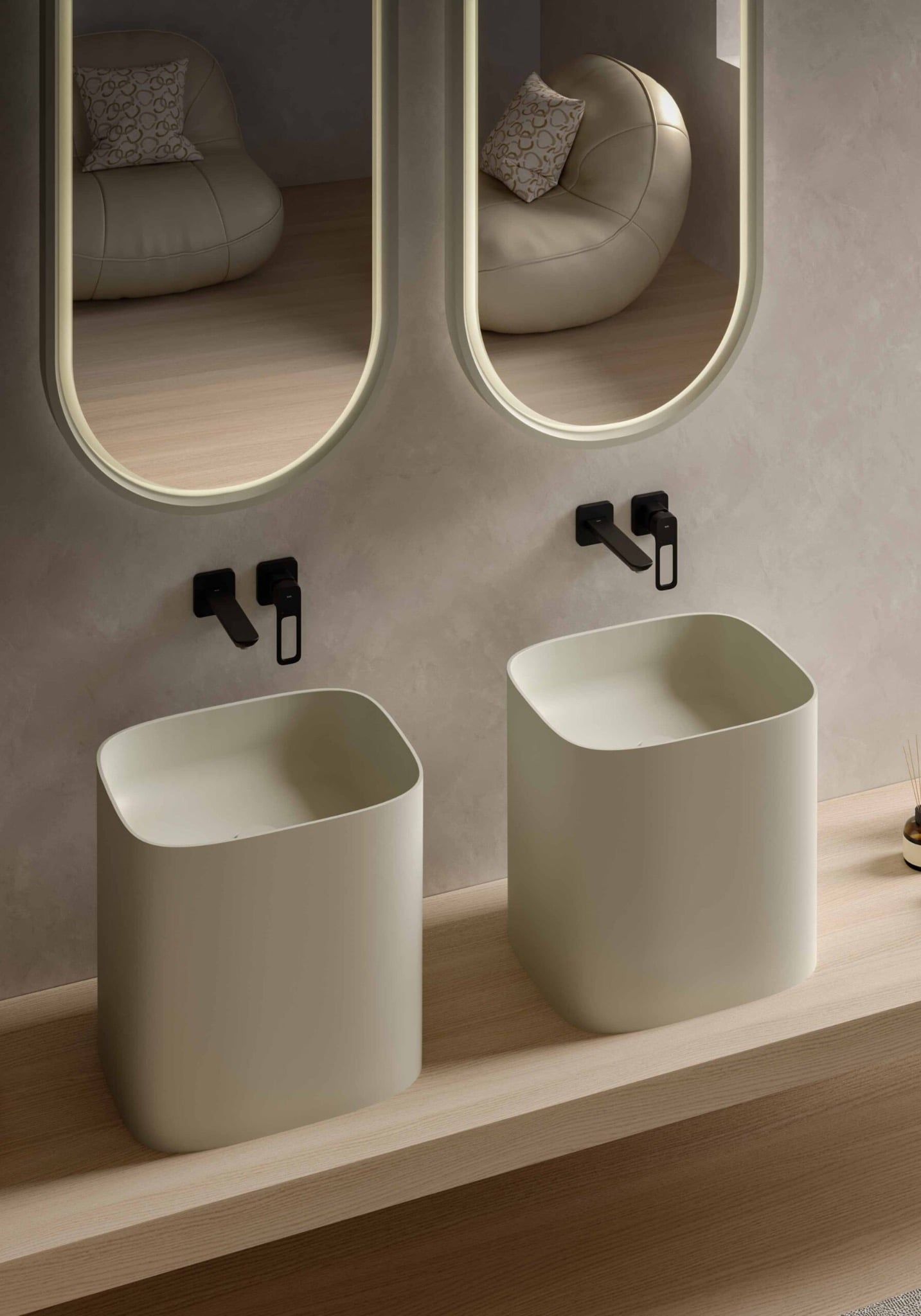 Chậu lavabo solid surface CUBE 01 