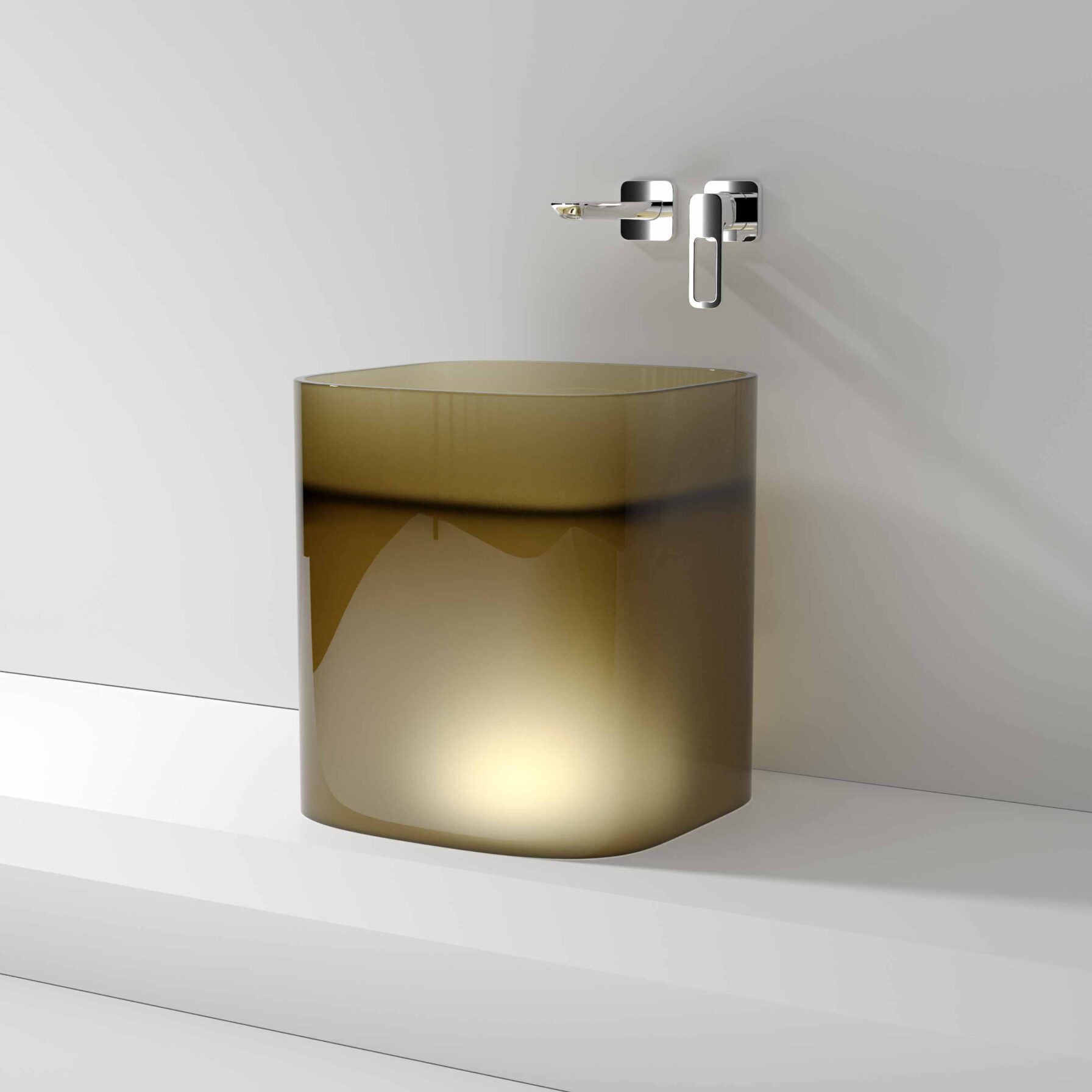  Chậu lavabo đặt bàn trong suốt - CUBE 02 