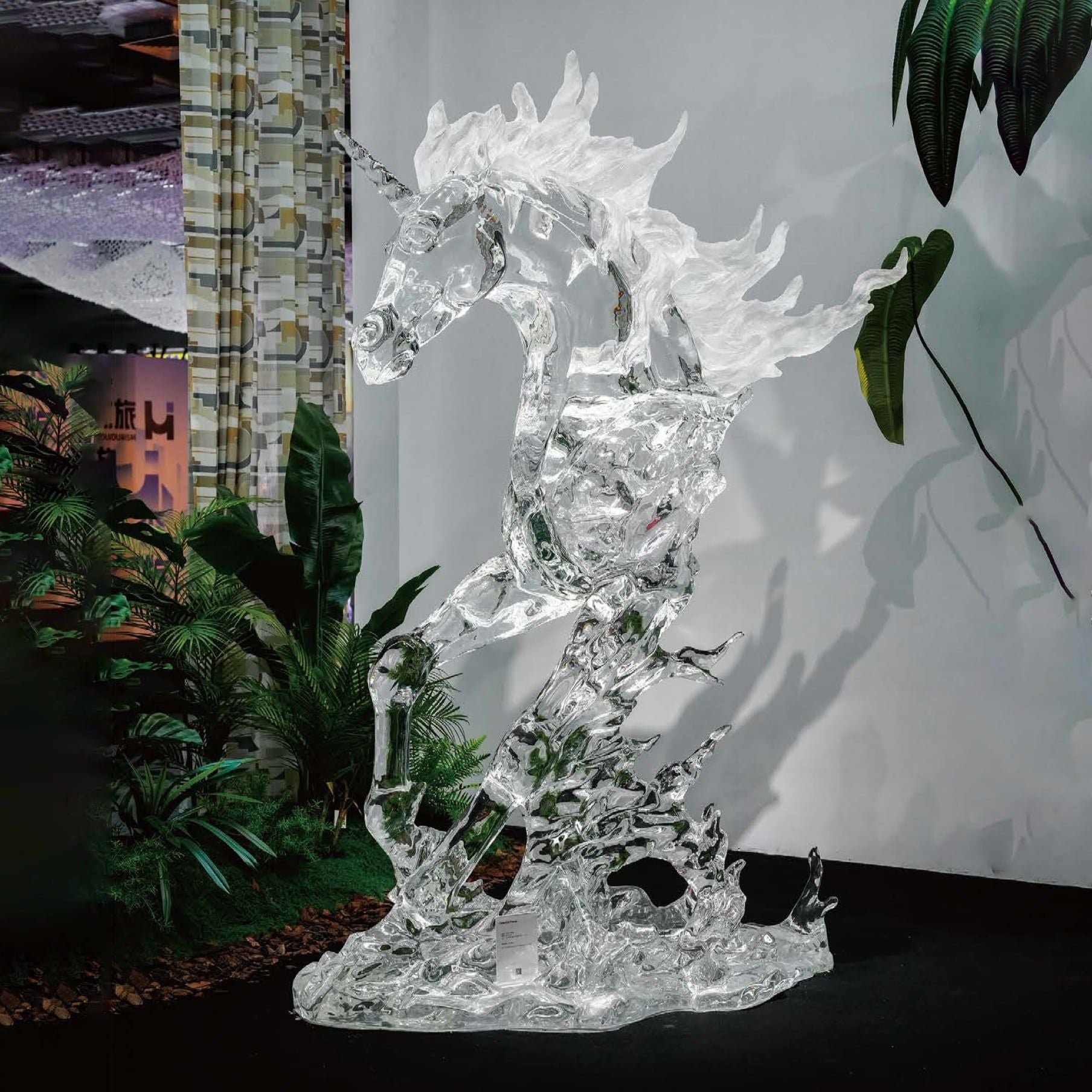  Điêu khắc unicorn trong suốt - DF0166 