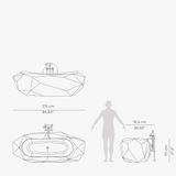  Bồn tắm Diamond Black Matt Gold 