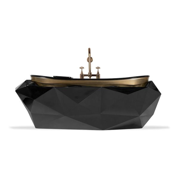 Bồn tắm Diamond Black Matt Gold 