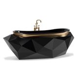  Bồn tắm Diamond Black Matt Gold 