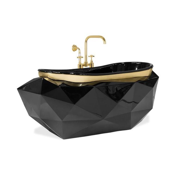  Bồn tắm Diamond Black Gloss Gold 