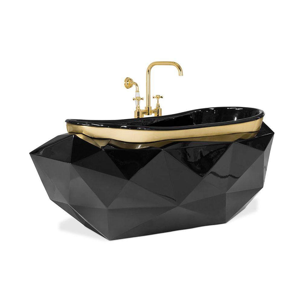  Bồn tắm Diamond Black Gloss Gold 