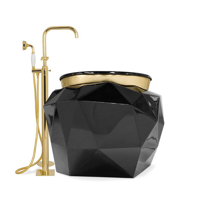  Bồn tắm Diamond Black Gloss Gold 