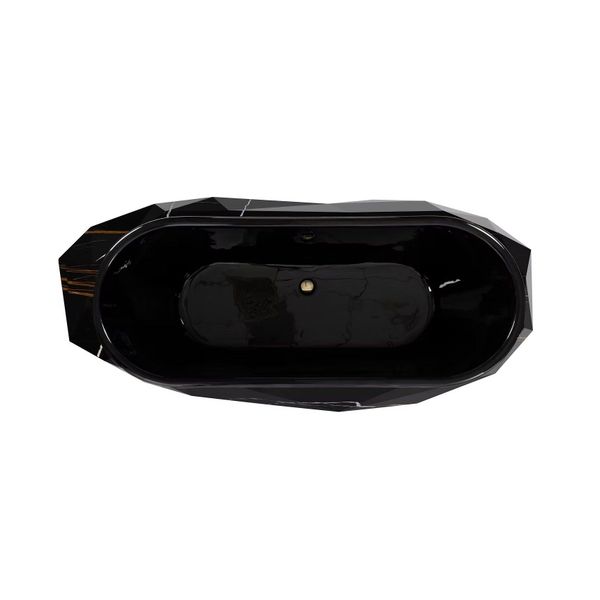  Bồn tắm Diamond Black Faux Marbled Glossy Gold 