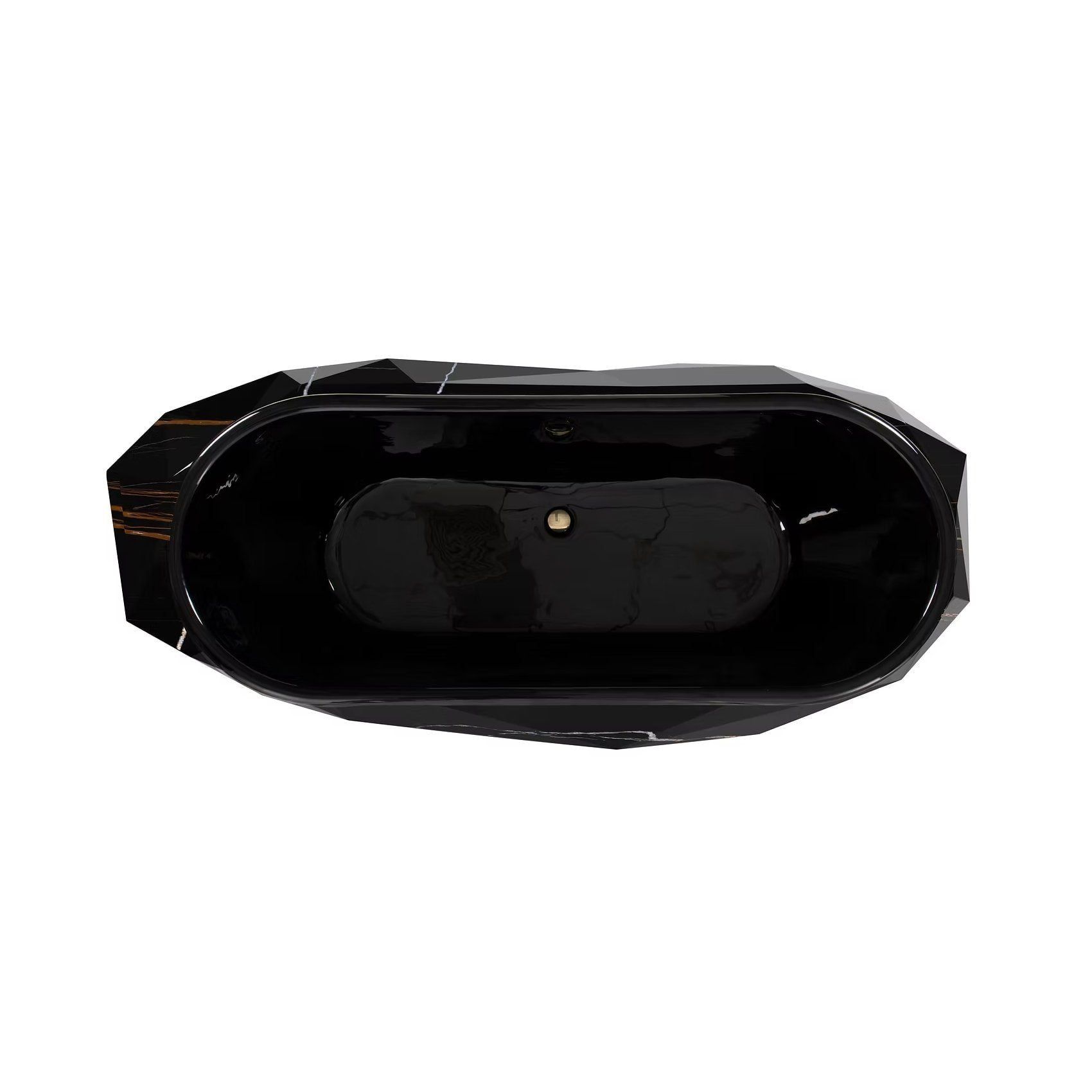  Bồn tắm Diamond Black Faux Marbled Glossy Gold 