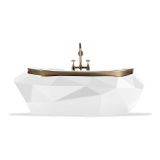  Bồn tắm Diamond White Matt Gold 