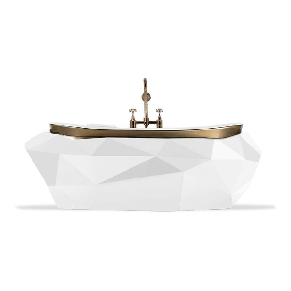  Bồn tắm Diamond White Matt Gold 