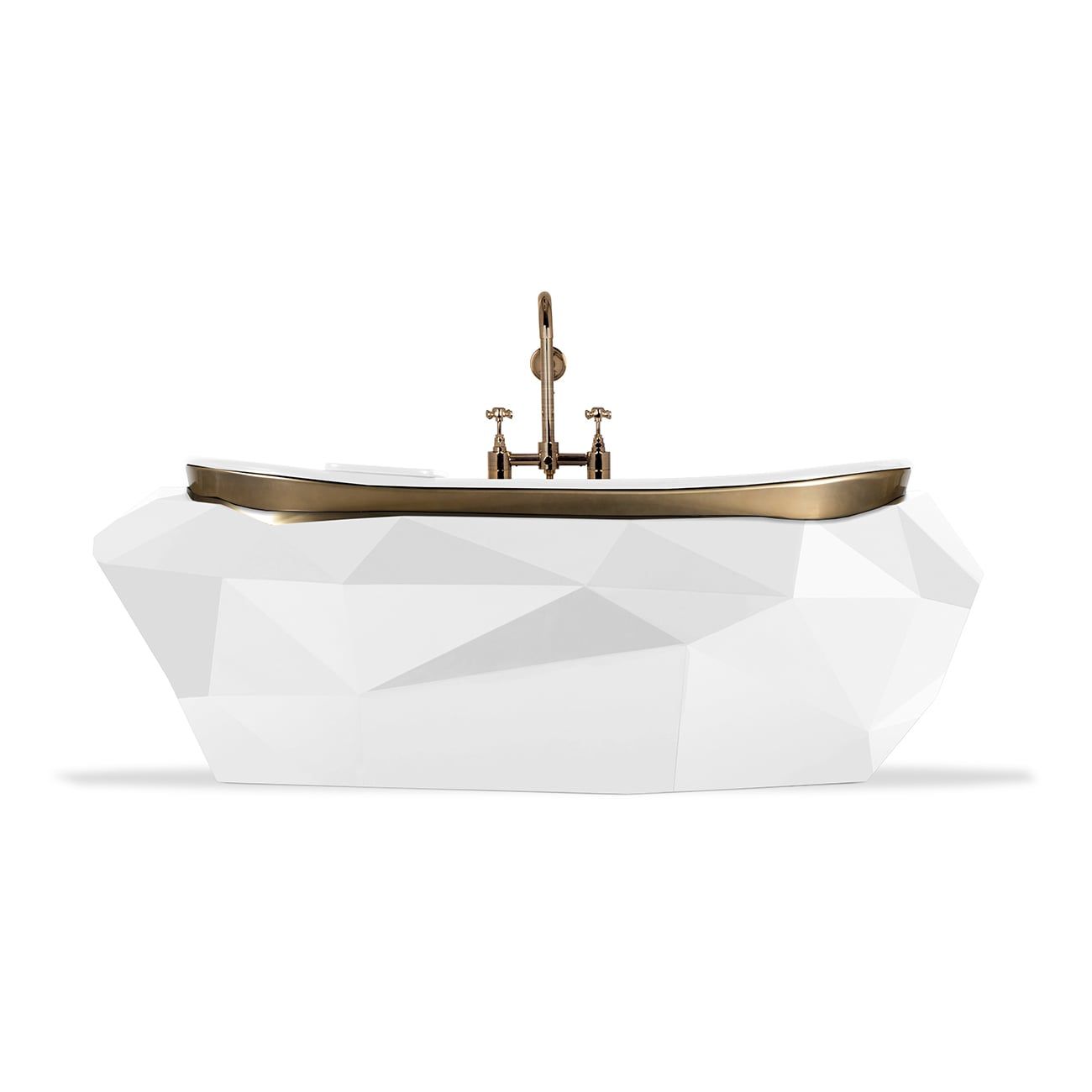  Bồn tắm Diamond White Matt Gold 