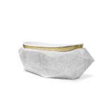  Bồn tắm Diamond White Faux Marbled Glossy Gold 