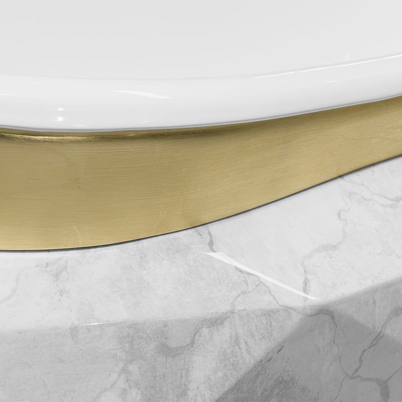  Bồn tắm Diamond White Faux Marbled Glossy Gold 