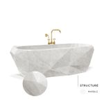  Bồn tắm Diamond White Marble 