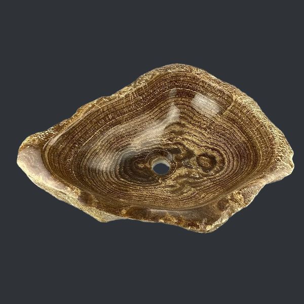  Chậu lavabo đá Aragonite Peru tự nhiên - DPAP-01 
