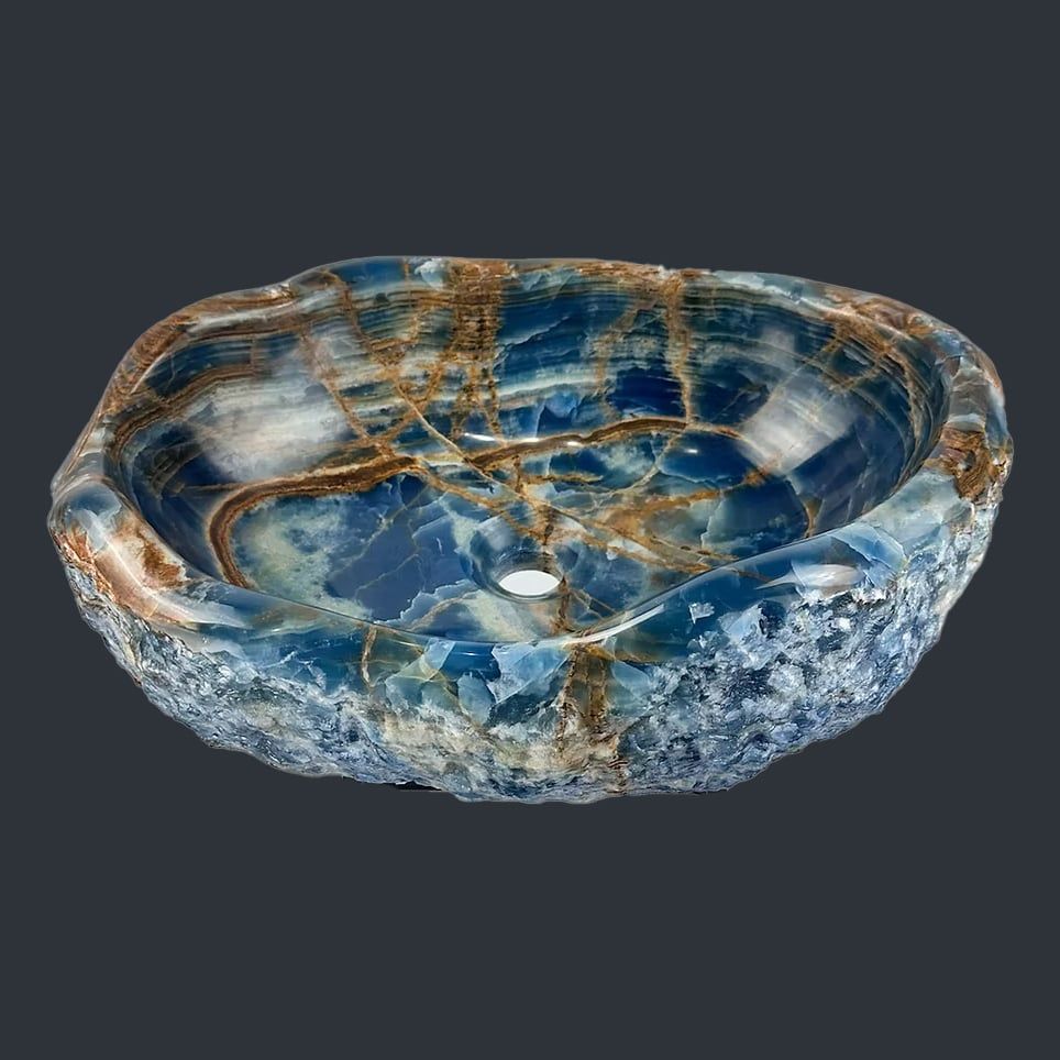  Chậu lavabo đá Azul Onyx tự nhiên - DPAO-01 