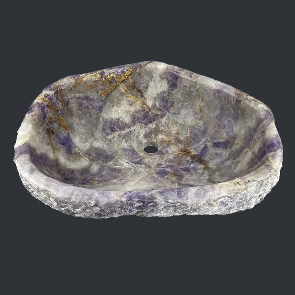  Chậu lavabo đá Chevron Amethyst tự nhiên - DPCA-01 