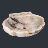  Chậu lavabo hình vỏ sò đá Rose Quartz tự nhiên - DPRQ-01 