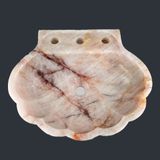  Chậu lavabo hình vỏ sò đá Rose Quartz tự nhiên - DPRQ-01 