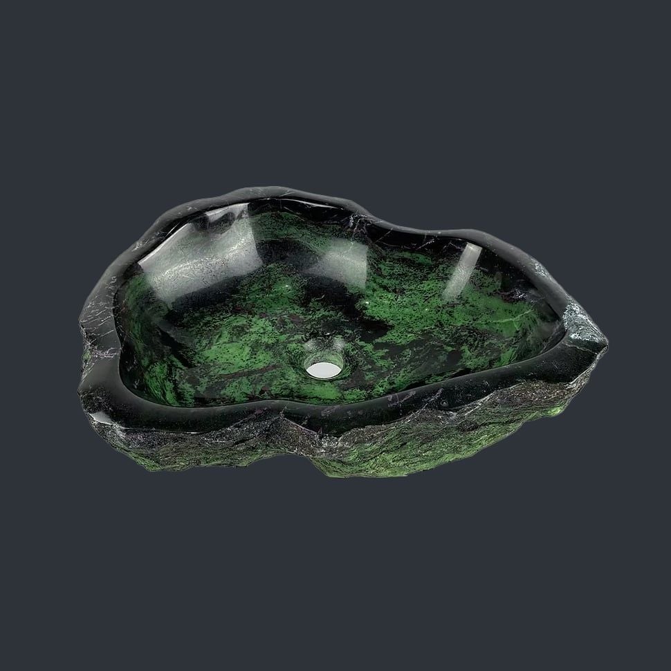  Chậu lavabo đá Ruby Zoisite tự nhiên - DPRZ-01 