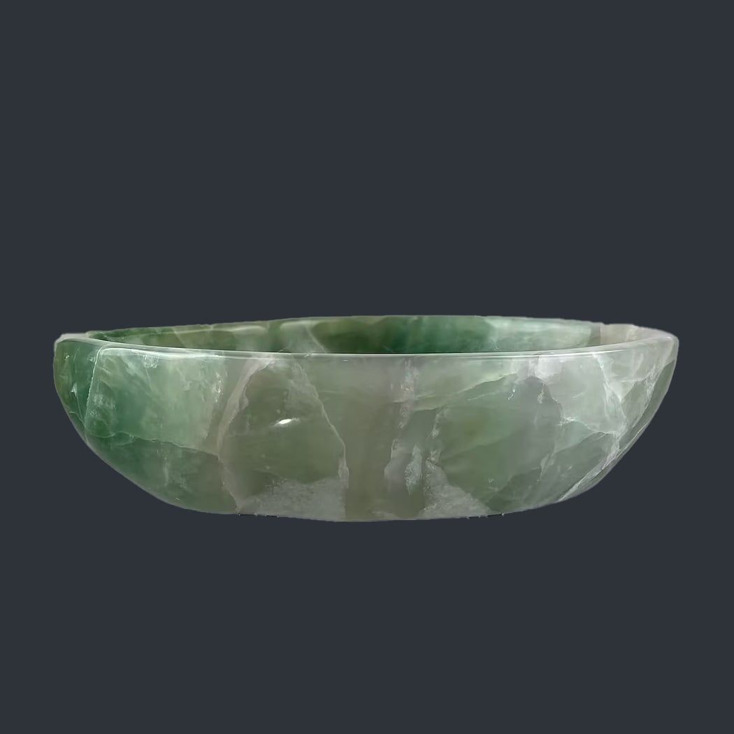  Chậu lavabo đá Verde Fluorite tự nhiên - DPVF-01 