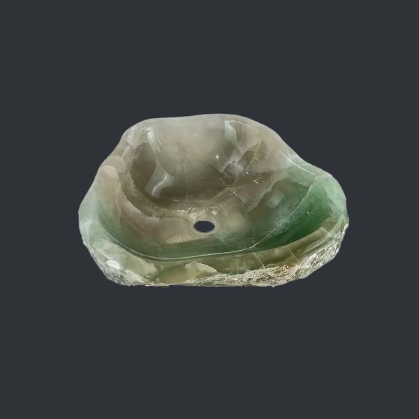  Chậu lavabo đá Verde Fluorite tự nhiên - DPVF-02 