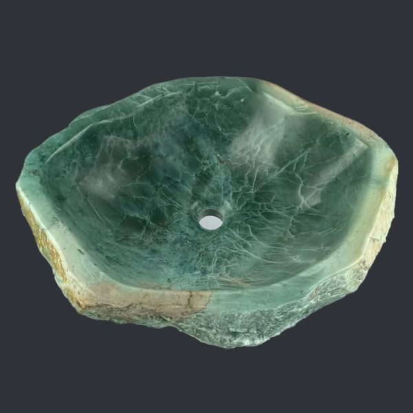  Chậu lavabo đá Verde Quartz tự nhiên - DPVQ-01 