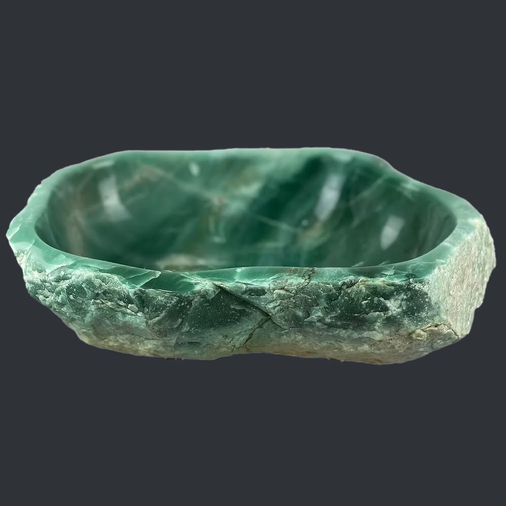  Chậu lavabo đá Verde Quartz tự nhiên - DPVQ-01 