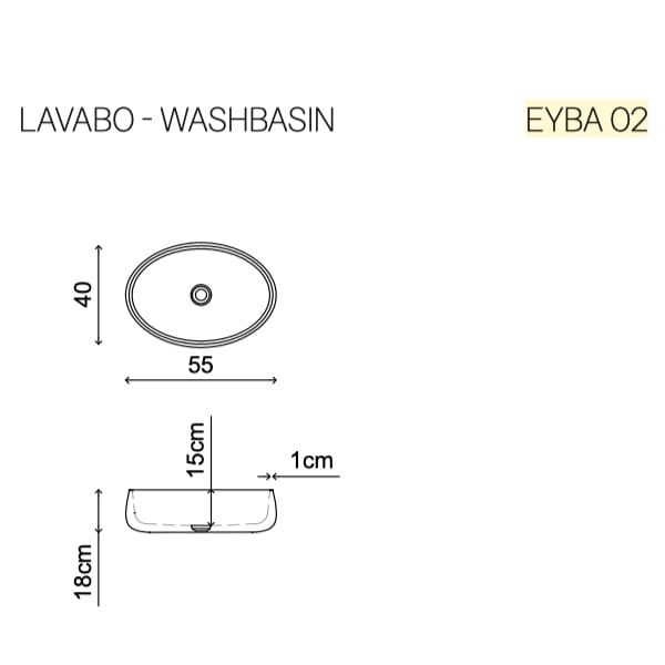  Chậu lavabo đặt bàn trong suốt - EYES 02 