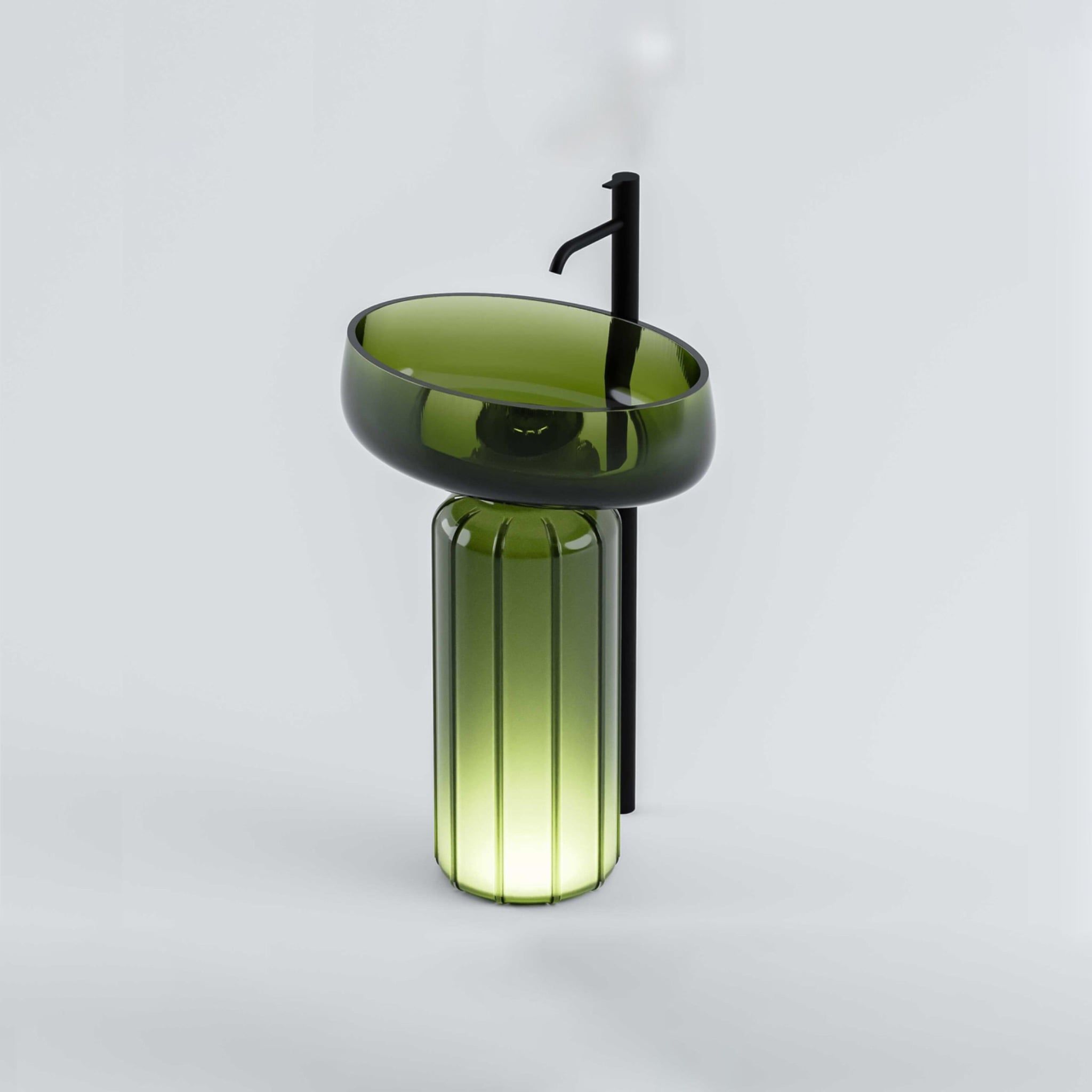  Chậu lavabo chân dài đặt sàn trong suốt - EYES 01 