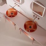  Chậu lavabo đặt bàn trong suốt - HA0811T-Red 