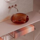  Chậu lavabo đặt bàn trong suốt - HA0811T-Red 