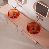  Chậu lavabo đặt bàn trong suốt - HA0811T-Red 