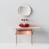  Chậu lavabo đặt bàn trong suốt - HA0811T-Red 