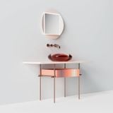  Chậu lavabo đặt bàn trong suốt - HA0811T-Red 