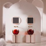  Chậu lavabo đặt bàn trong suốt - HA0812T-Red 