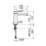  Vòi chậu lavabo Hyper Black - HYP9953-NO 