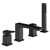  Vòi bồn tắm có sen cầm tay 4 lỗ gắn thành Hyper Black - HYP9125-NO 