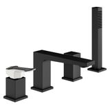  Vòi bồn tắm có sen cầm tay 4 lỗ gắn thành Hyper Black - HYP9125-NO 