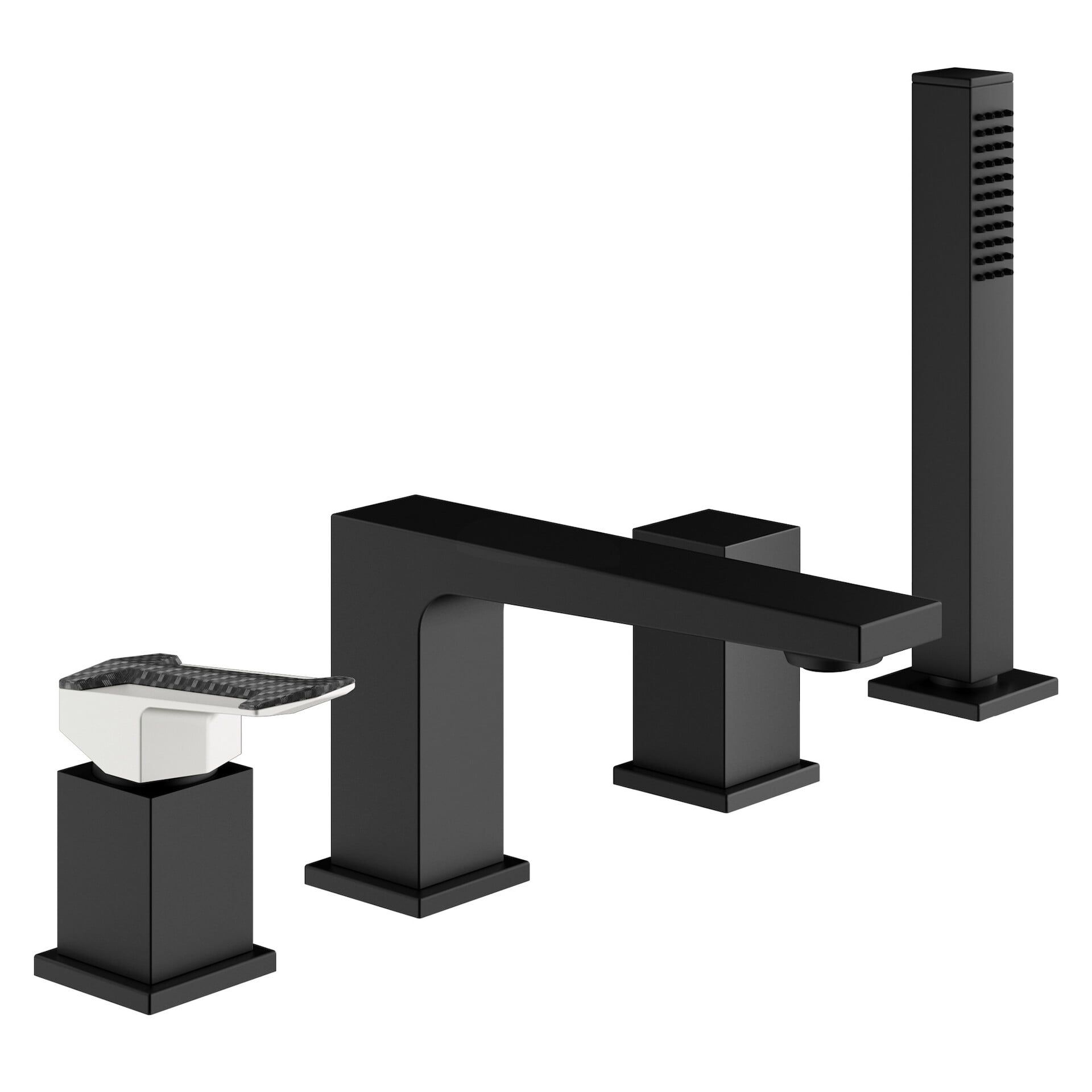  Vòi bồn tắm có sen cầm tay 4 lỗ gắn thành Hyper Black - HYP9125-NO 