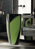  Chậu Lavabo Chân Dài Phong Cách Lamborghini Green Mat Metal - Black Mat 