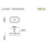  Chậu lavabo đặt bàn trong suốt - IRIS 02 