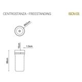  Chậu lavabo chân dài đặt sàn trong suốt - IRIS 01 