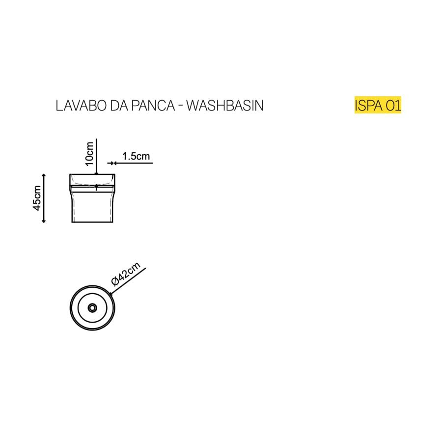  Chậu lavabo đặt bàn trong suốt - IRIS 01 