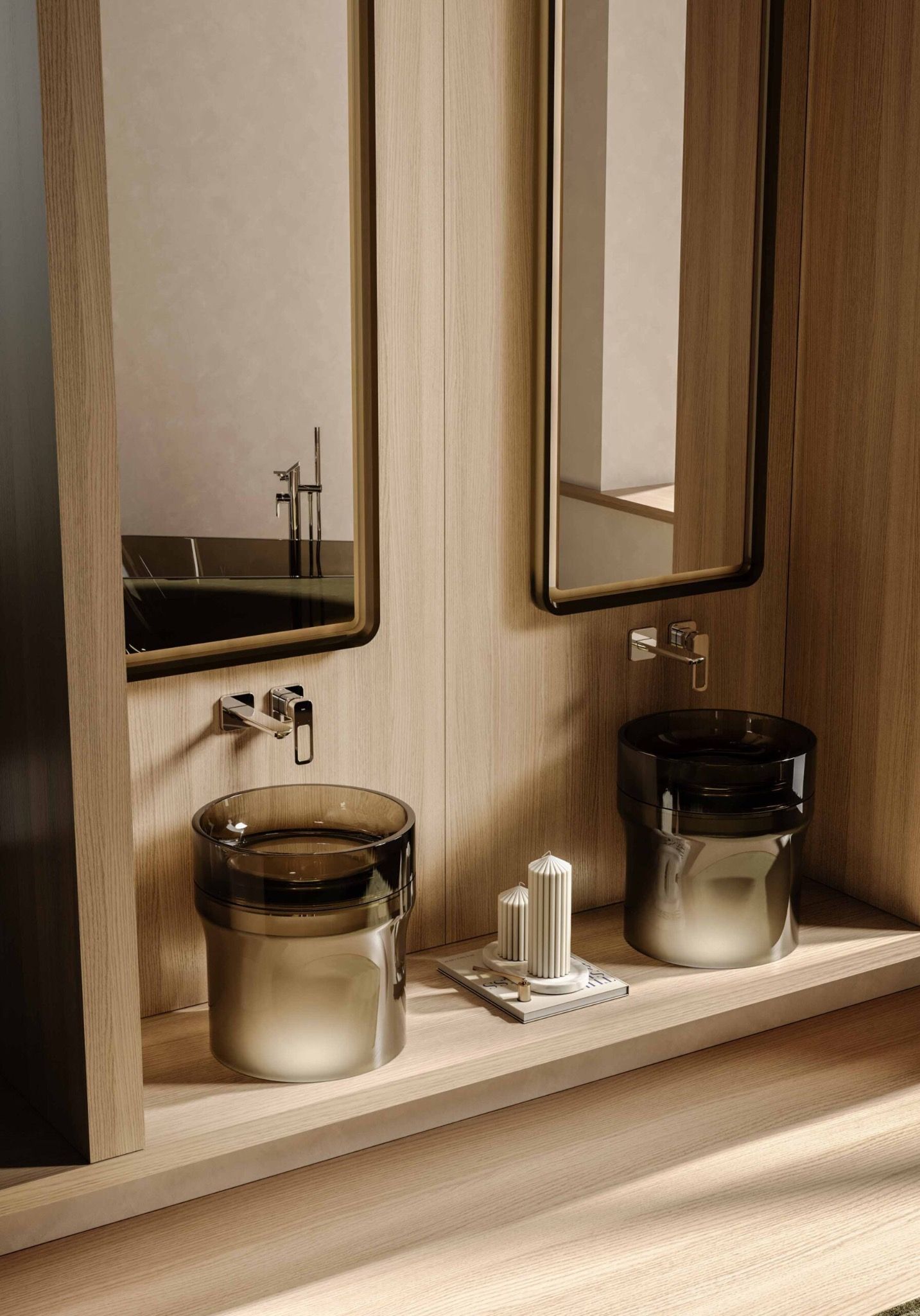  Chậu lavabo đặt bàn trong suốt - IRIS 01 