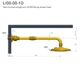  Bát sen Ø200mm gắn tường bằng đồng Carpe & Lyre - L / 00-00-1D 