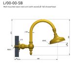  Bát sen Ø160mm gắn tường bằng đồng Carpe & Lyre - L / 00-00-5B 