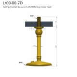  Bát sen Ø200mm âm trần bằng đồng Carpe & Lyre - L / 00-00-7D 