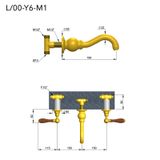 Vòi chậu lavabo gắn tường bằng đồng Carpe & Lyre - L / 00-Y6-M1 